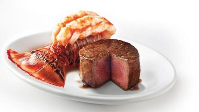 Surf 'n' turf fillet steak and lobster tail at Ruth's Chris Steak House. Courtesy Ruth's Chris Steak House