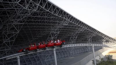 The Formula Rossa roller coaster at Ferrari World Abu Dhabi. Jumana El-Heloueh / Reuters