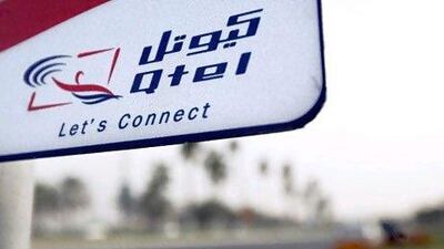 An advertisment for Qtel or Qatar Telecom on the corniche of Doha, Qatar. (Ryan Carter / The National)