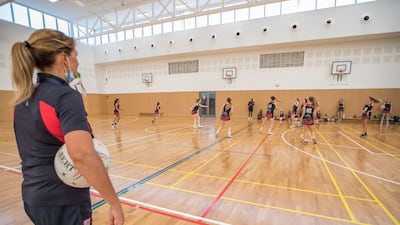 Dubai College players during training.