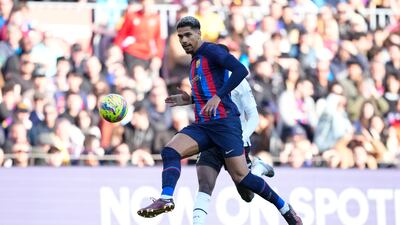 Barcelona's Ronald Araujo. EPA