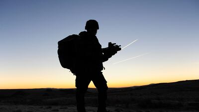 A British soldier on patrol. Five members of the SAS are accused of using excessive force in Syria. Getty Images