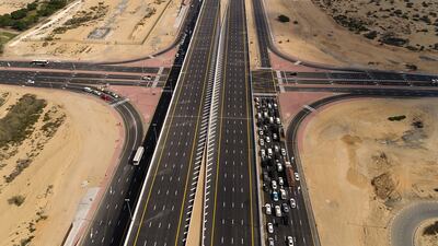 The road improvements will raise the capacity to 14,400 vehicles per hour in both directions of the Sheikh Zayed bin Hamdan Al Nahyan Street