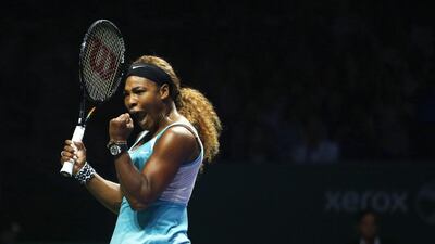 Serena Williams had an emotional first match in the WTA Finals. Edgar Su / Reuters