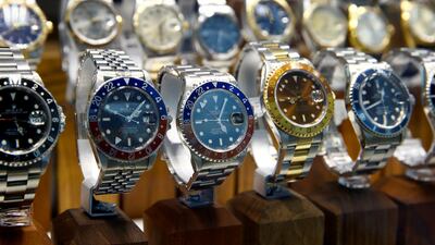 Used watches of Swiss manufacturer Rolex are seen at a shop in Zurich, Switzerland. Reuters