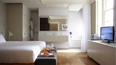 The Theatre room at The Magdalen Chapter hotel in Exeter, UK. Courtesy of Chapter Hotels