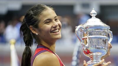 Emma Raducanu won the US Open women's singles title after beating Leylah Fernandez in September. PA