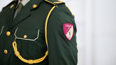 UAE Armed Forces honour guards participate in the arrival of Mr Sharif