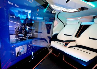 A 40-inch screen will include entertainment and video conferencing facilities. Victor Besa / The National