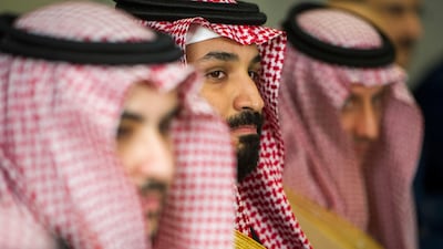 Saudi Crown Prince Mohammed bin Salman meets with Defense Secretary Jim Mattis at the Pentagon in Washington, Thursday, March 22, 2018. (AP Photo/Cliff Owen)