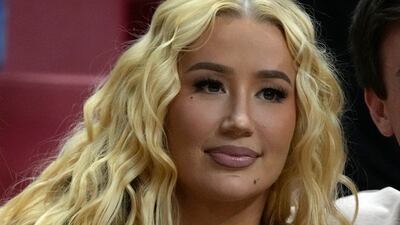 Australian rapper Iggy Azalea during the NBA game between Miami Heat and Brooklyn Nets in Miami. AP