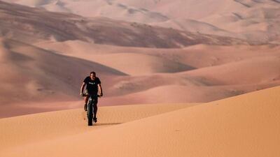 Fat biking is the latest activity at Qasr Al Sarab. Courtesy Abu Dhabi Tourism & Culture Authority