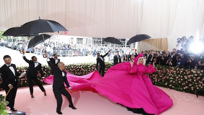 Lady Gaga in Brandon Maxwell at the 2019 Met Gala in New York on May 6, 2019. EPA