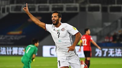 Ali Mabkhout scored Al Jazira's winner against Urawa Red Diamonds at the Fifa Club World Cup in 2017. Martin Dokoupil / EPA