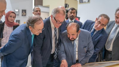 Dr Sheikh Sultan Bin Mohammed Al Qasimi, Supreme Council Member and Ruler of Sharjah, attends the opening of LIBER International Book Fair in Madrid on October 9, 2019. Courtesy Sharjah Media Office