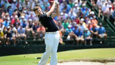 Matthew Fitzpatrick of England will be one of the highest-profile golfers to play the Mena Tour when he tees up for the Sheikh Maktoum Dubai Open. Ross Kinnaird / AFP