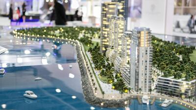 Meydan’s Dubai Water Canal model at Cityscape 2015. Reem Mohammed / The National