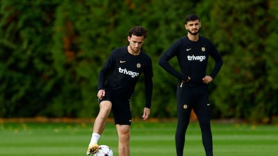Chelsea's Ben Chilwell during training. Reuters