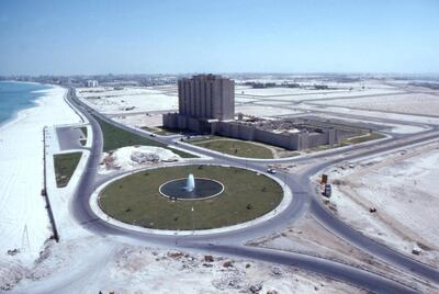 Hilton hotel in Abu Dhabi, circa 1975. The hotel is undergoing a refurbishment and will reopen as a Radisson. Courtesy Alain Saint Hillaire