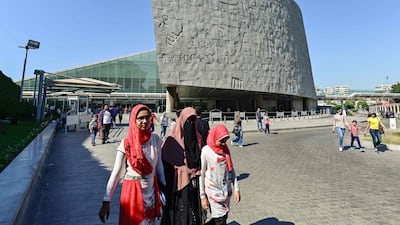 The exterior of the main building of the Bibliotheca Alexandrina library in Egypt's northern coastal city of Alexandria. AFP