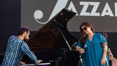 Egyptian-Belgian singer Natacha Atlas was one of the acts performing at Jazzablanca Festival. Photo: Sife El Amine