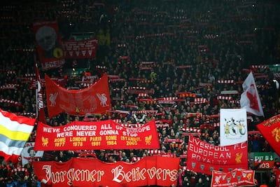 Liverpool's support at home matches remains as passionate and as colourful as ever. Getty