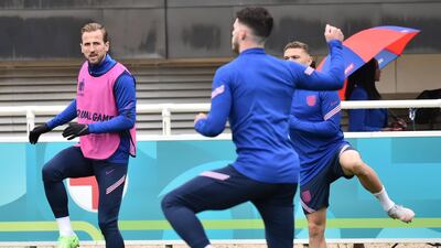 England striker Harry Kane, left. AP