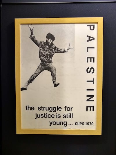 'The Struggle for Justice is Still Young' (1970), a poster by the General Union of Palestinian Students/Liberation Graphics. Photo by Bridey Heing. Courtesy of the Museum of the Palestinian People