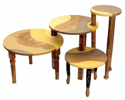 Zero-waste furniture inspired by sand dunes. Courtesy Index