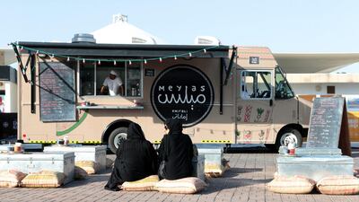 Abu Dhabi, United Arab Emirates, February 5, 2015: Meylas food truck seen during the Emirati Kitchen, part of the Abu Dhabi Food Festival at the Corniche East Plaza in Abu Dhabi on February 5, 2015. Christopher Pike / The NationalReporter: Stacie Overton JohnsonSection: Arts & Life