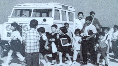 Pupils arrive at St Joseph's School across sand tracks in times gone by. Photo: St Joseph's School