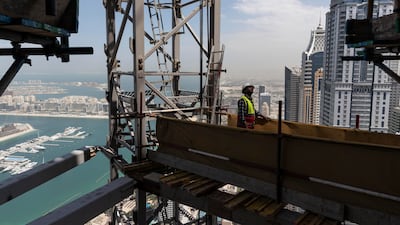 The Ciel hotel being built at Dubai Marina will be the world's tallest on completion, developers say. All photos: Antonie Robertson / The National