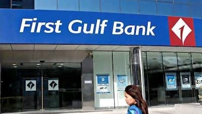 First Gulf Bank was among the losers yesterday. Jeff Topping / The National