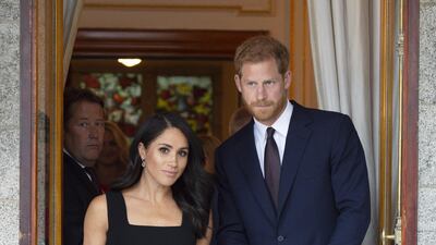 A garden party meant a change into a square-necked little black dress by British designer Emilia Wickstead. Getty Images