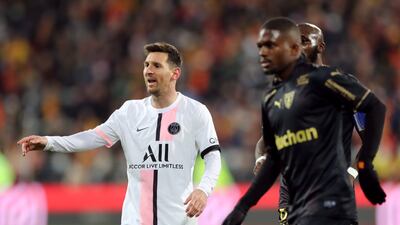 Soccer Football - Ligue 1 - RC Lens v Paris St Germain - Stade Bollaert-Delelis, Lens, France - December 4, 2021 Paris St Germain's Lionel Messi REUTERS / Pascal Rossignol
