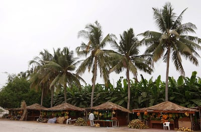 Tropical fruit stalls at the roadside in Salalah, Oman. Stephen Lock / The National