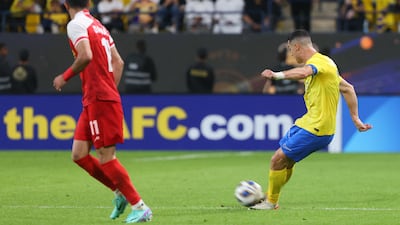 Al Nassr striker Cristiano Ronaldo in action. AFP