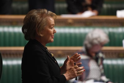 Rosie Winterton speaking in the House of Commons, in March. PA