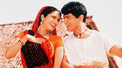 Gracy Singh and Aamir Khan in 'Lagaan' (2001). Shutterstock