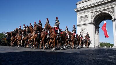 French Republican guards march. Etienne Laurent / EPA