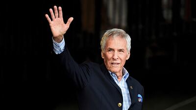 Bacharach performs on the Pyramid stage at Worthy Farm in Somerset during the Glastonbury Festival in 2015. Reuters