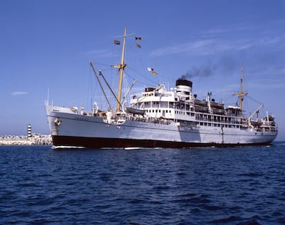 The Dwarka off Port Rashid, Dubai. Date unknown. Photo: ©DP World / P&O Heritage