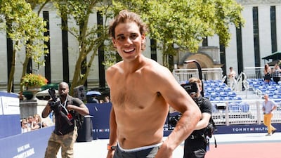 Rafael Nadal shown after Tuesday's promotional tennis event for Tommy Hilfiger in New York City. Evan Agostini / Invision / AP