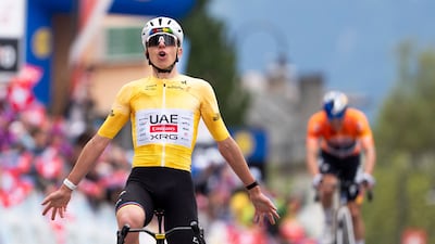 Tadej Pogacar secured fifth of cycling’s 'big seven' week-long stage races. AFP