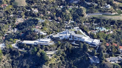 The mansion has nine bedrooms, a private nightclub, four-lane bowling alley, beauty salon, spa, five swimming pools, a 50-seat movie theatre and an underground garage for 50 cars. Photo: Google Earth