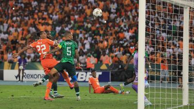 Ivory Coast forward Sebastien Haller scores his team's second goal in the 81st minute to complete a 2-1 comeback win over Nigeria in the Africa Cup of Nations final. AFP