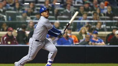 Salvador Perez, signed by the Royals in 2006 as a 16-year-old, is a prime example of Kansas City's progress. The catcher was named World Series MVP. Elsa /Getty Images
