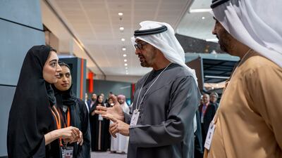 The President and Mr Al Bannai tour the event