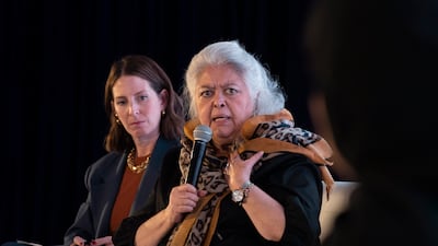 Mahbouba Seraj said she was 'begging' for the voices of Afghan women to be heard. Ruel Pableo / The National