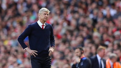 Arsenal manager Arsene Wenger looks on during the Premier League match against Everton at Emirates Stadium on May 21, 2017 in London, England. Arsenal won the match 3-1 but lost out on a top-four finish. Clive Mason / Getty Images